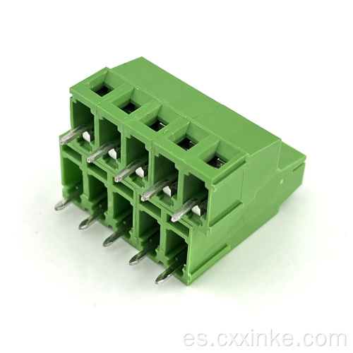 Bloque de terminal PCB de tornillo de doble capa de doble capa de 5.08 mm